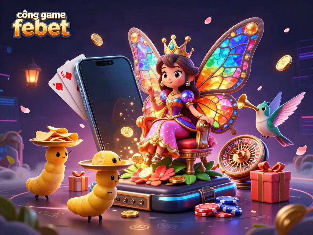 Experience the thrill at cổng game febet with vibrant 3D characters and dynamic gaming elements.