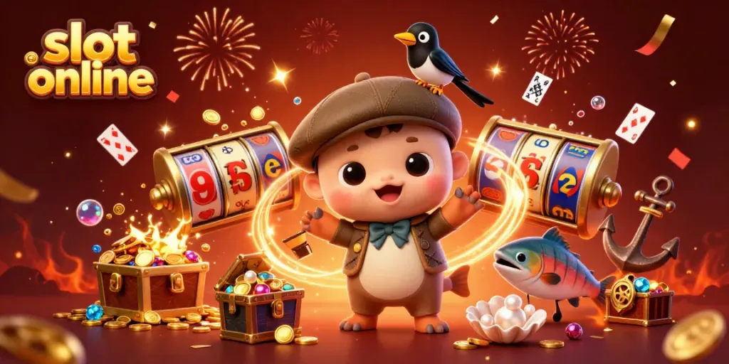 Experience exciting slot online action with vibrant characters and treasure elements.
