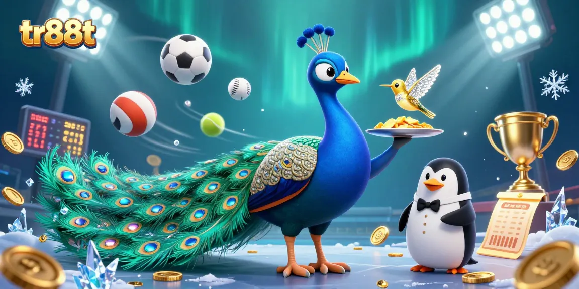 Betting on tr88t, experience dazzling wins with peacock and hummingbird charm in a dynamic casino scene.