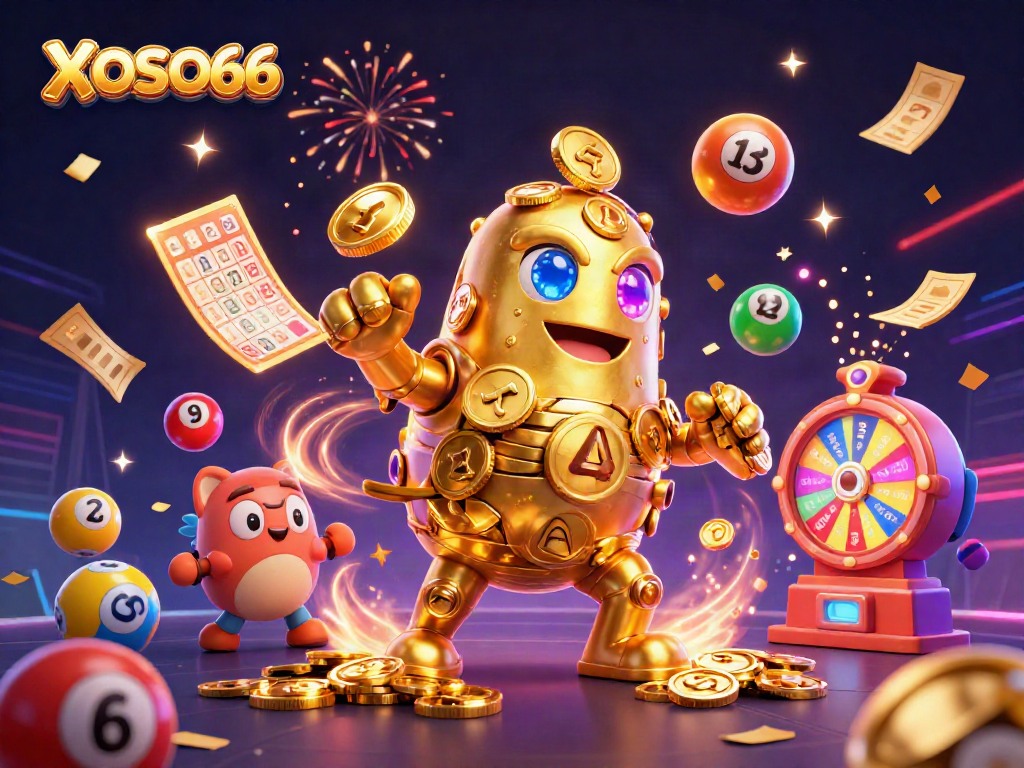 Engage with thrilling XOSO66 gaming experiences featuring vibrant lottery balls and golden rewards.