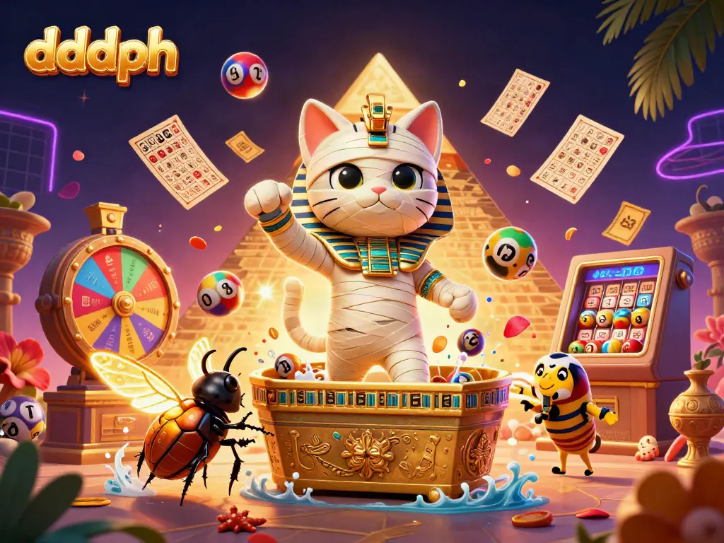 Experience the excitement of dddph with a mummy cat and dynamic casino elements.