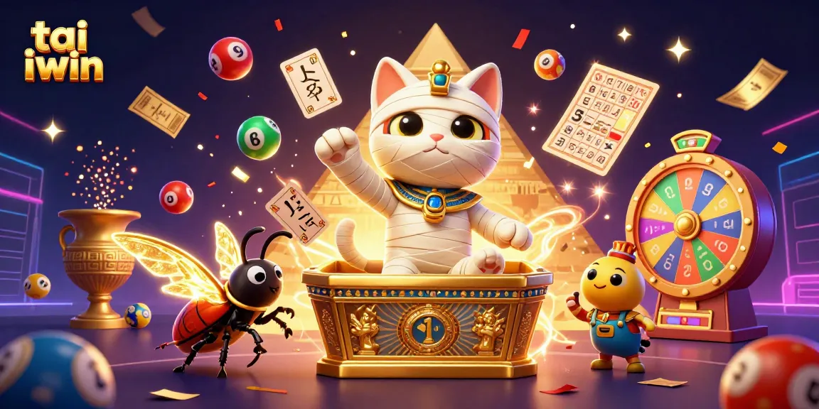 Experience thrilling tai iwin adventure with dynamic games and prizes in vibrant 3D casino illustration.