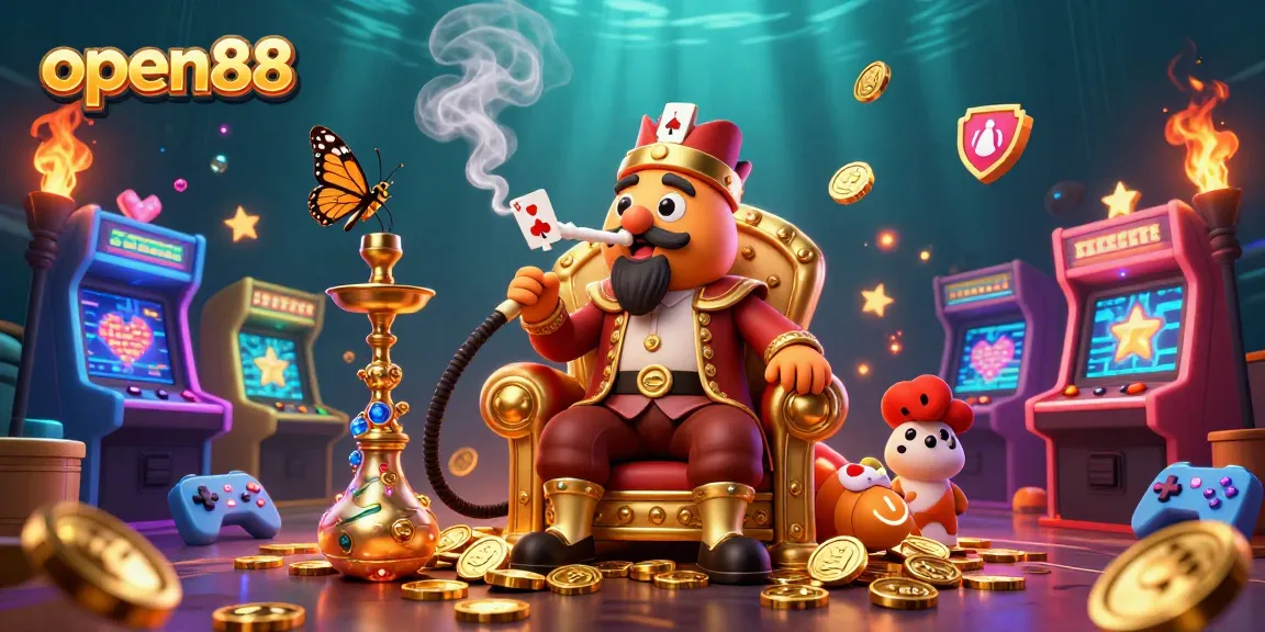 Experience the excitement with open88's colorful 3D casino scene full of vibrant games and entertainment.