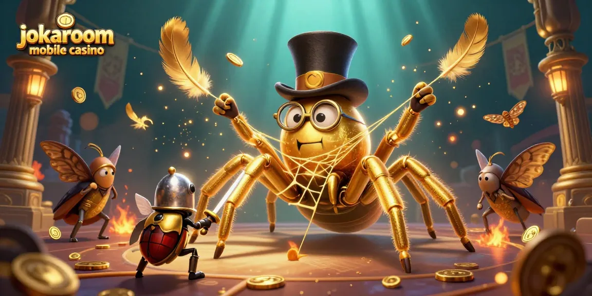 Experience the thrills of the jokaroom mobile casino in a vibrant, dynamic 3D scene.